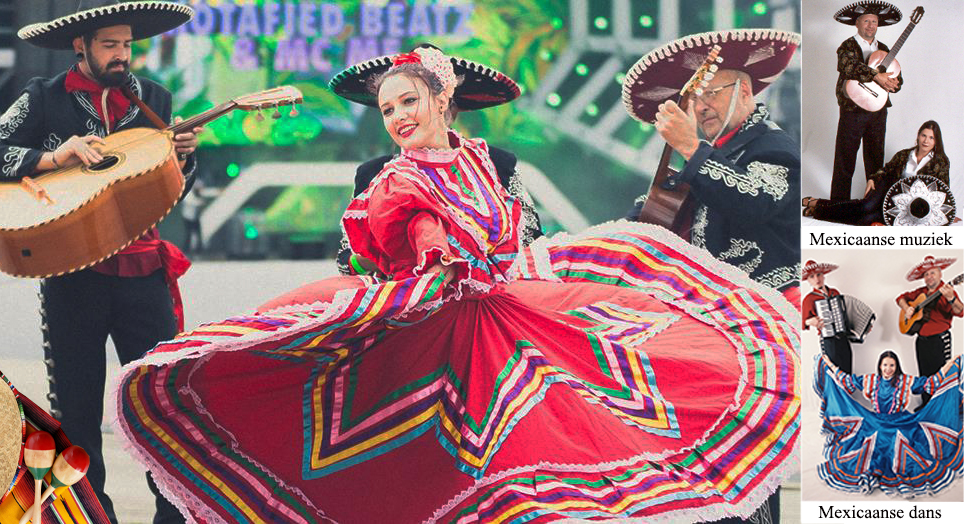 Mexicaans act aangepast voor parades s'avonds