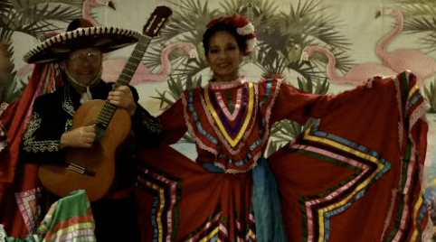 Mexicaanse hoden met typische suikerschedels