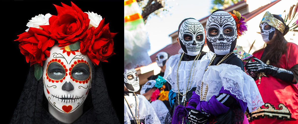 Wandelende Mexicaanse skeletten